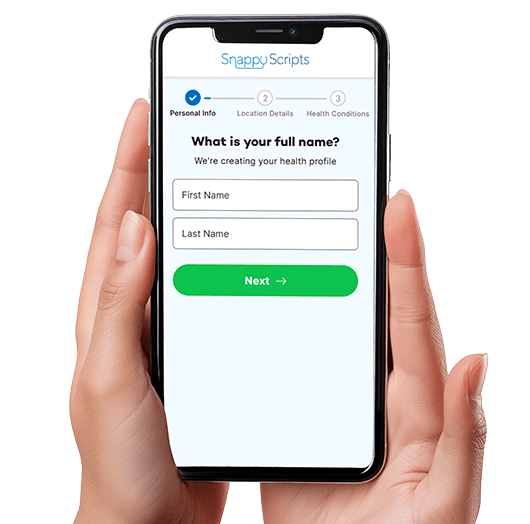 Patient completing a secure online NAD+ intake questionnaire